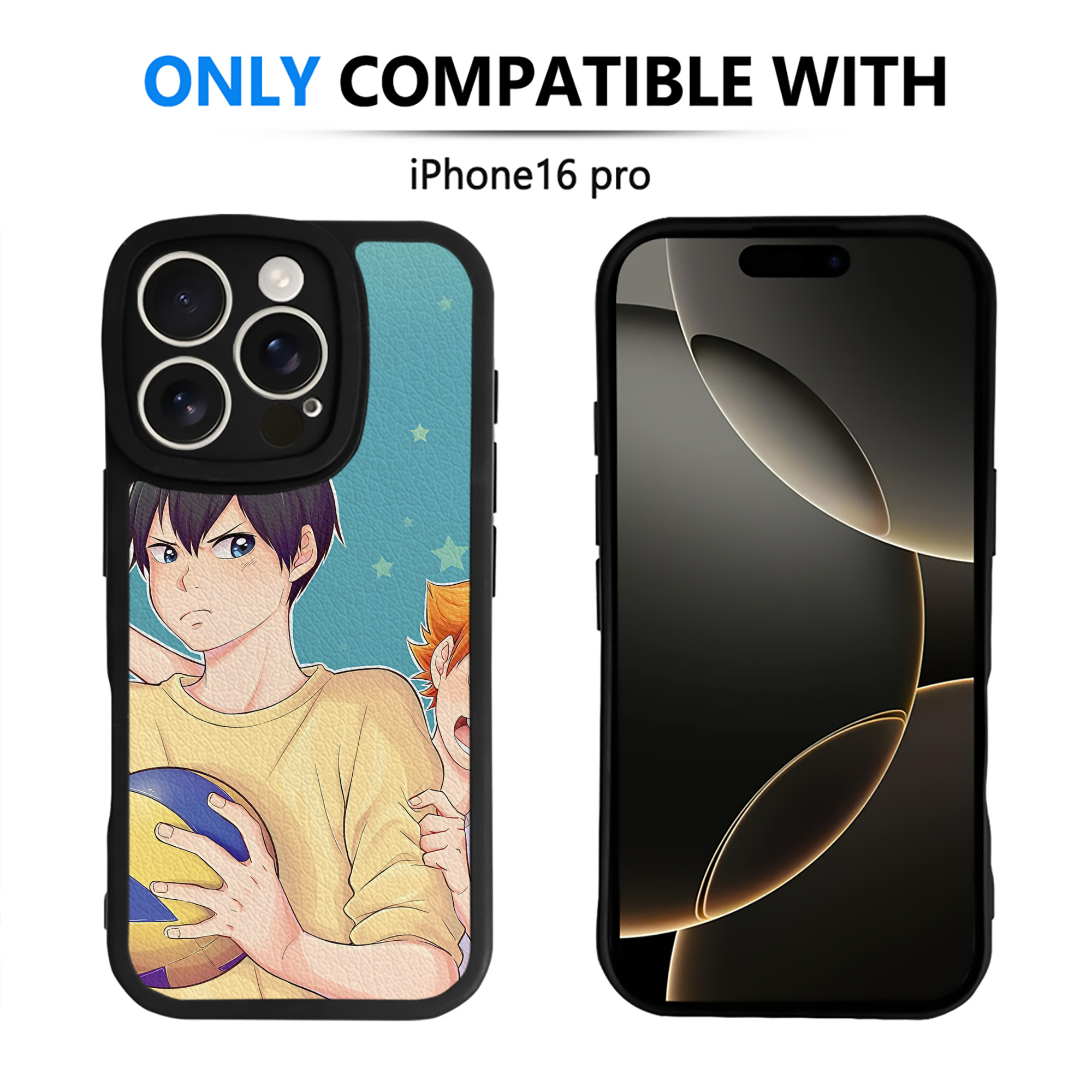 （画像用） ハイキュー!! Haikyu!! 【iPhone 16シリーズ対応】シリコンスマホケース（レザー調） 材質：シリコン